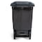 Toter 48 Gal. Trash Can Brownstone with Quiet Wheels and Lid ANA48 - alternate 7